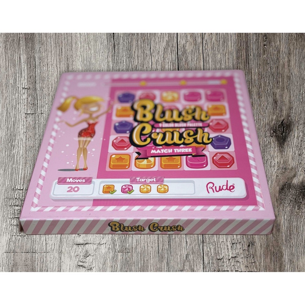 Rude Cosmetics ~ 9 Shade Blush Crush Blush Palette ~ New~